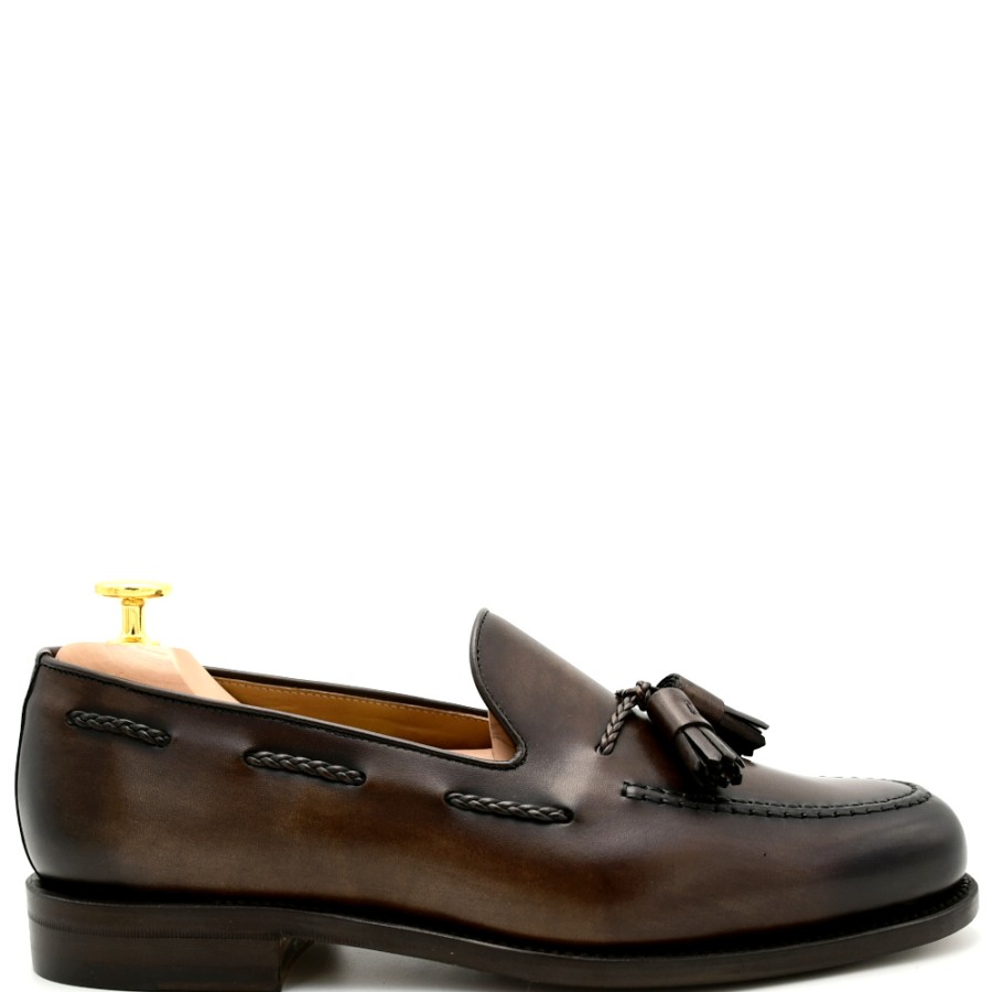 Groom'S Shoes | BERWICK 1707 Men'S Loafers In Dark Brown Leather