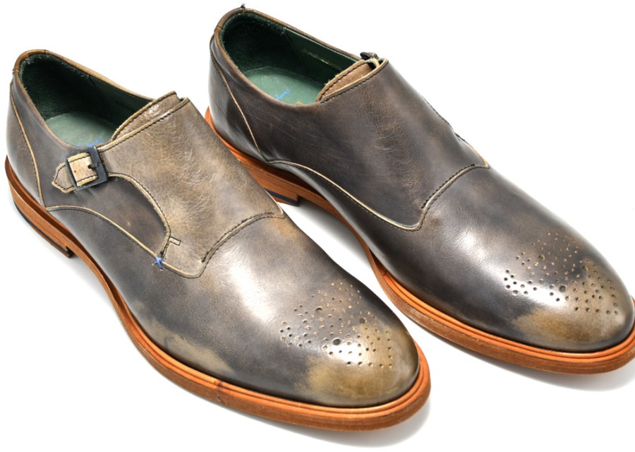 Monks | EXCEED Monks - Brogues On Gray Skin