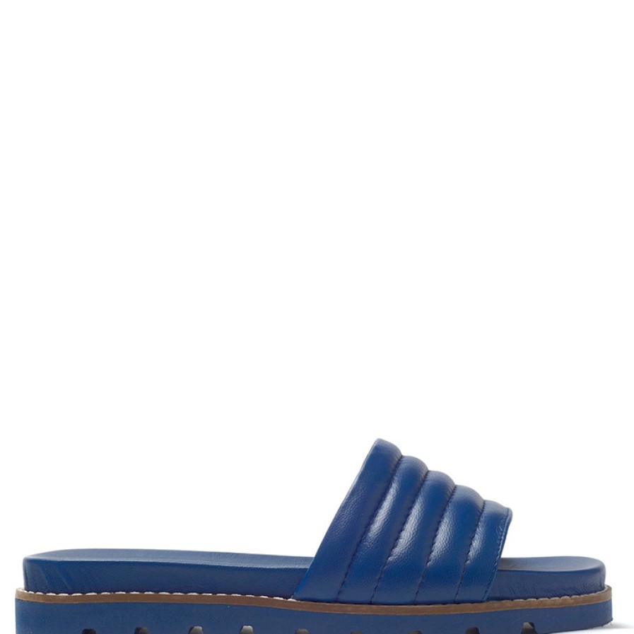 Slippers | CHANIOTAKIS Women'S Slippers In Blue Leather