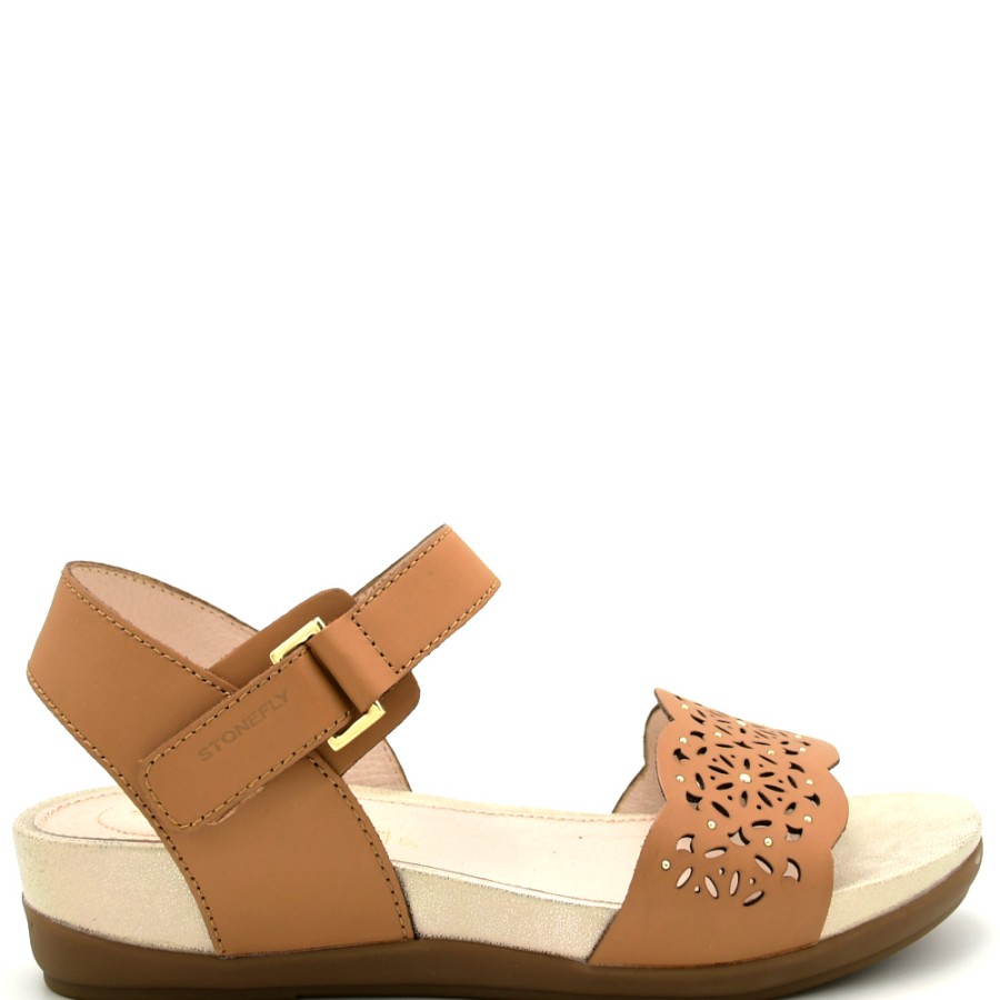 Platforms | STONEFLY Women'S Platforms Eve 27 In Light Brown Leather