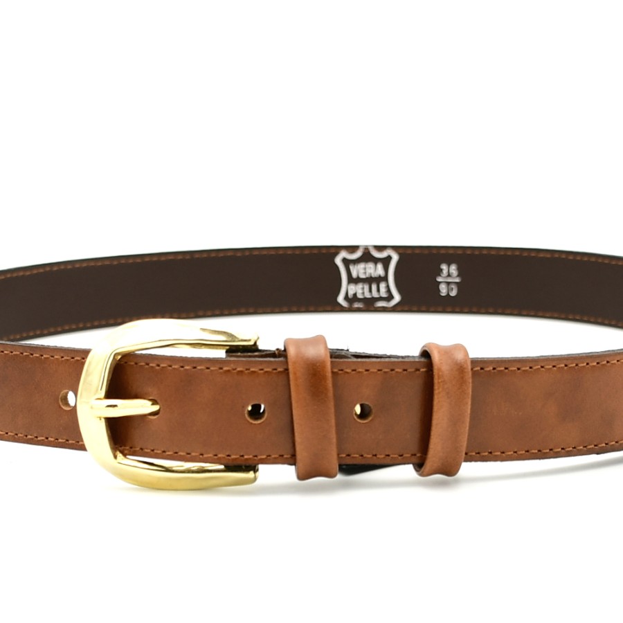 Belts | BOR Women'S Belts In Leather With Gold Buckle