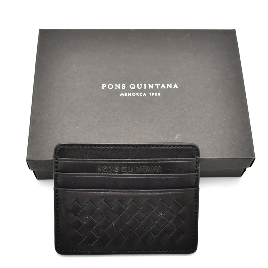 Soulder Bag | PONS QUINTANA Card Wallet In Black Leather