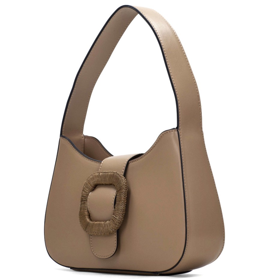 Half Boots | HISPANITAS Women'S Bolsos Bag In Blanco-Camel Leather