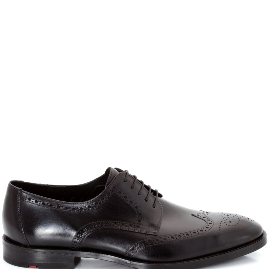 Groom'S Shoes | LLOYD Derbies - Brogues Men'S Lucien Black Leather