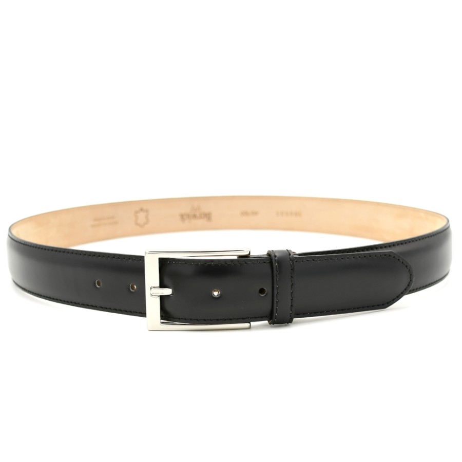 Belts | BERWICK 1707 Men'S Belts In Smooth Black Leather