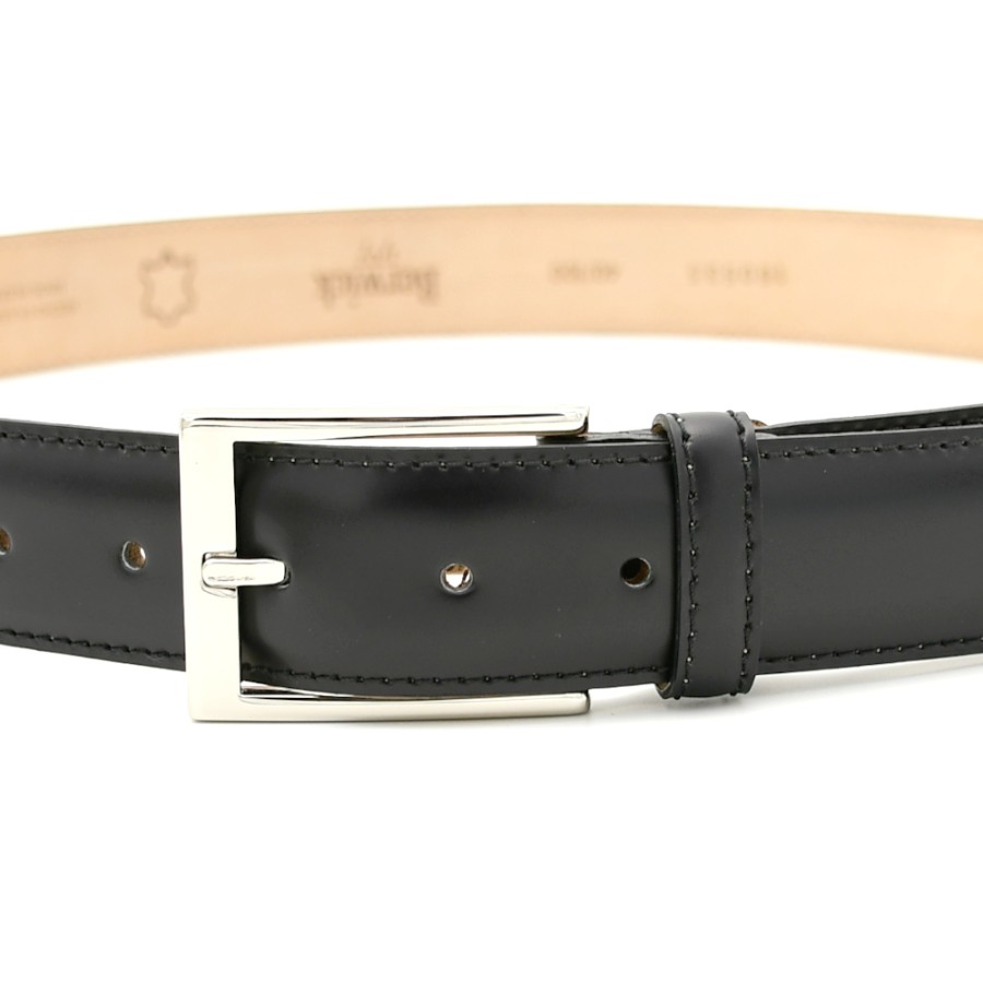 Belts | BERWICK 1707 Men'S Belts In Smooth Black Leather