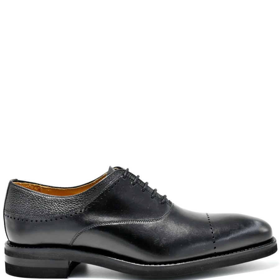 Oxfords | BERWICK 1707 Oxfords - Brogues Men In Black Leather With Extra Light Sole