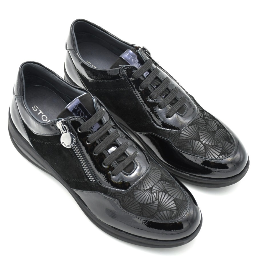 Sneakers & Casual | STONEFLY Women'S Aurora 18 Sneakers In Black Leather