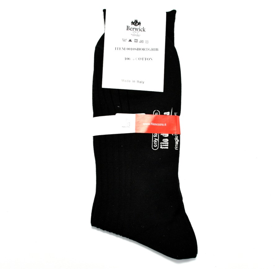 Socks | BERWICK 1707 Socks Men'S Black 100% Cotton