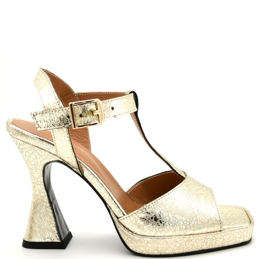 Sandals With Thick Heel | CHANIOTAKIS Women'S Sandals In Leather