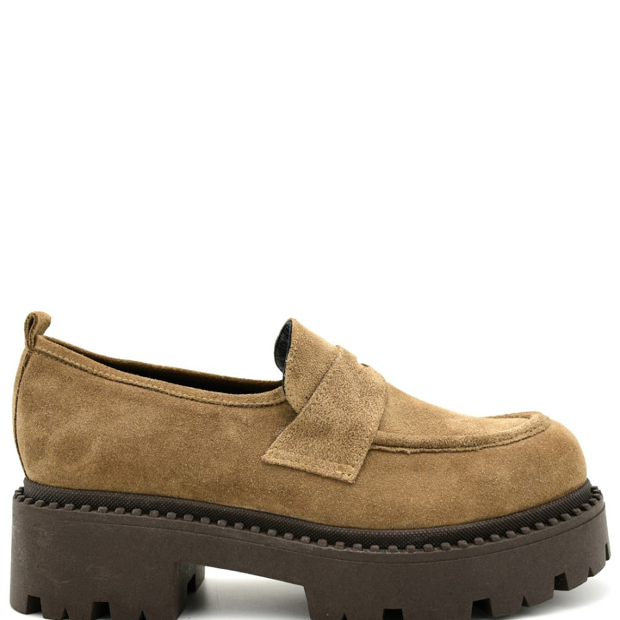 Loafers | CHANIOTAKIS Women'S Loafers In Suede Leather