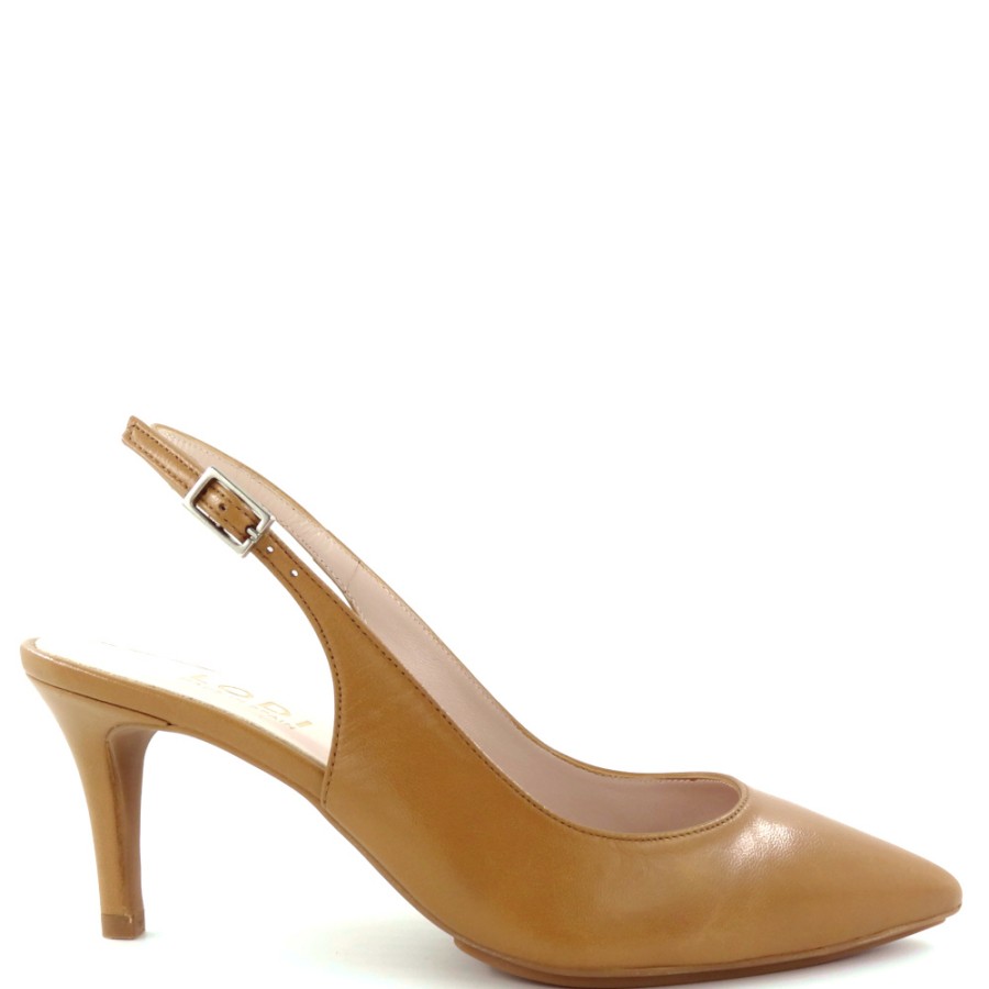 Heels | LODI Ebrogo Women'S Heels In Smooth Brown Light Leather