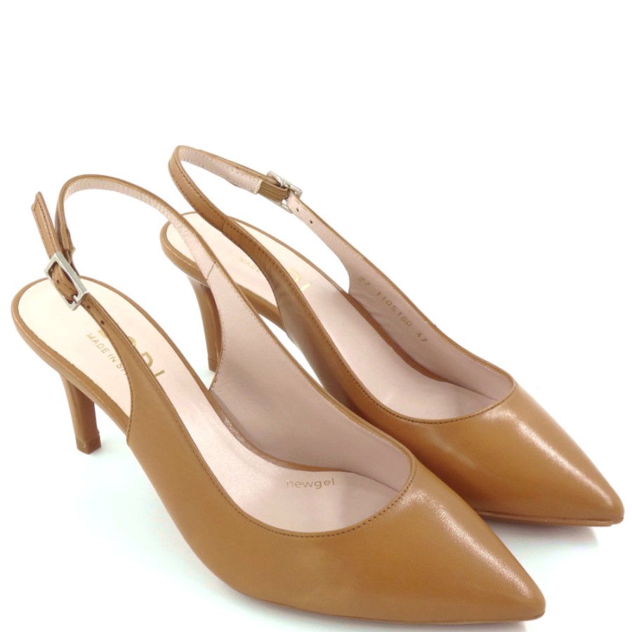 Heels | LODI Ebrogo Women'S Heels In Smooth Brown Light Leather