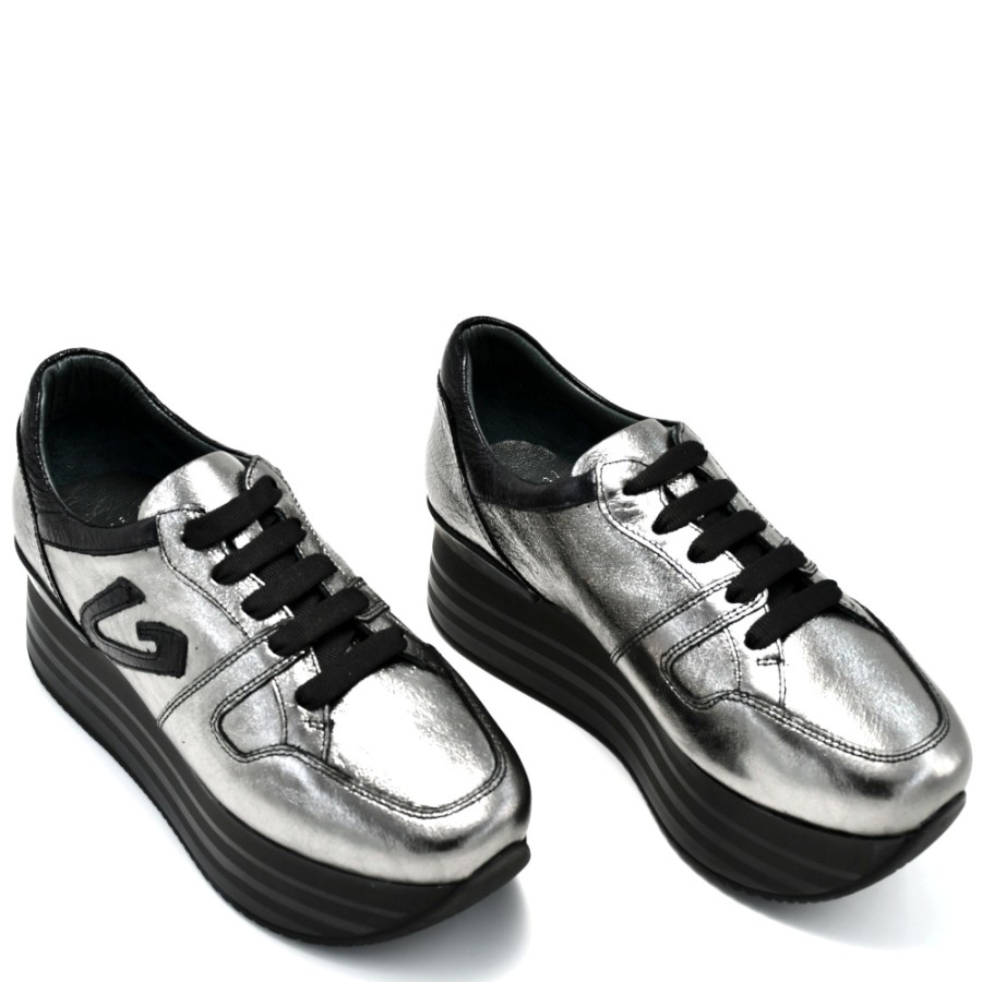 Sneakers & Casual | GARDA Sneakers Women In Metallic Leather