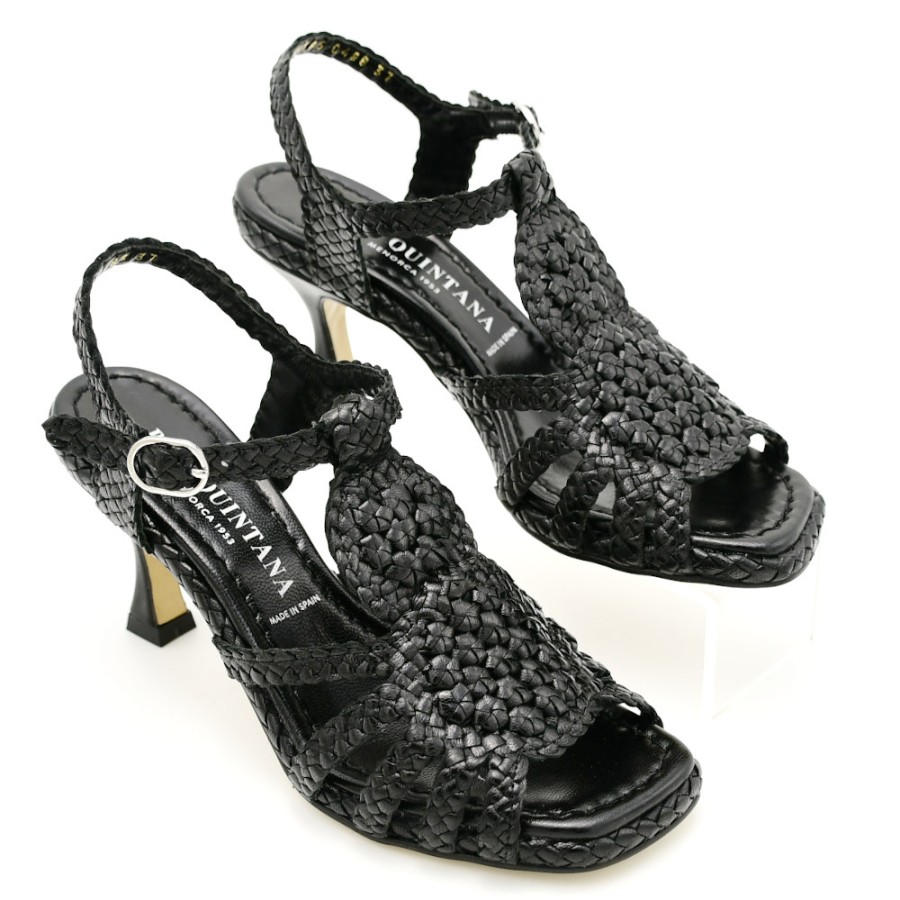 Sandals | PONS QUINTANA Women'S Fiji Sandals In Black Leather