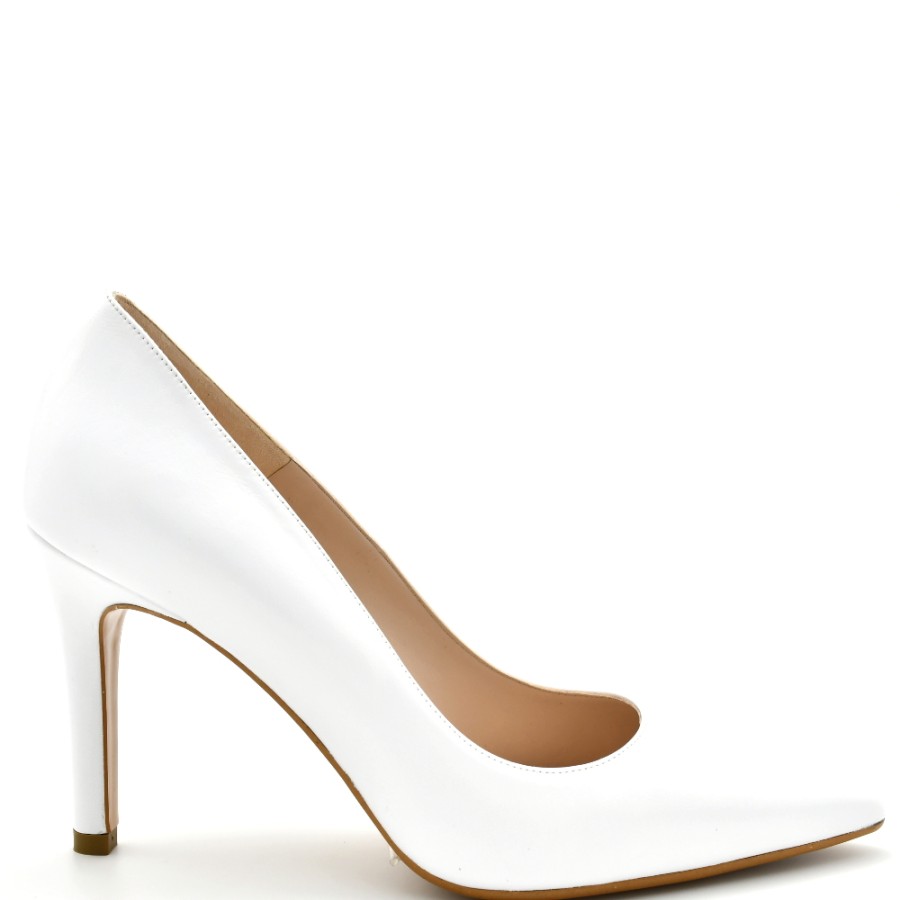 Wedding Shoes | LODI Rachel Women'S Heels In White Leather