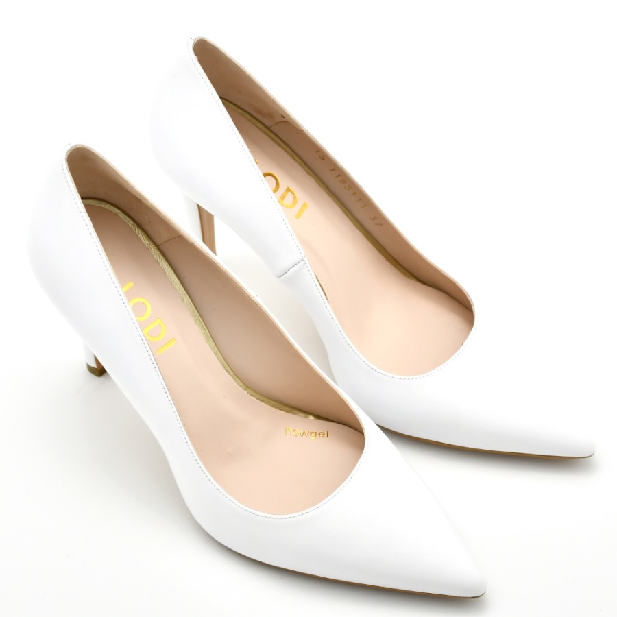 Wedding Shoes | LODI Rachel Women'S Heels In White Leather