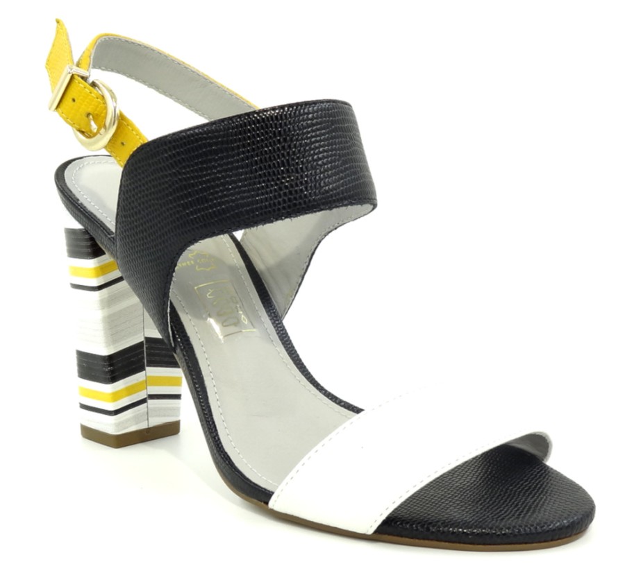 Sandals With Thick Heel | DEVINA Sandals In Multicolor Shade