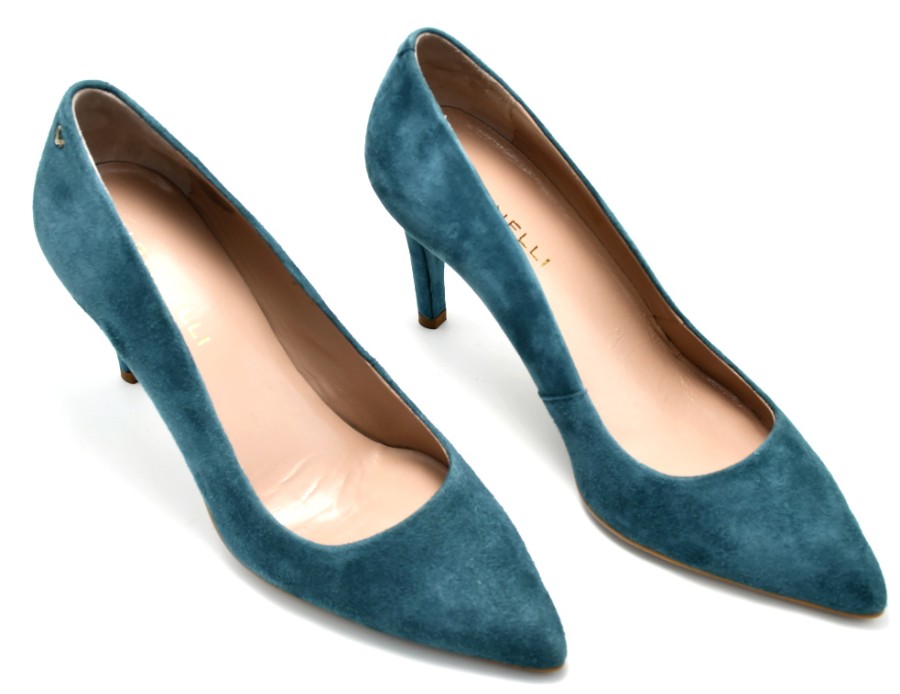 Heels | MARTINELLI Women'S Heels In Petrol Suede Leather