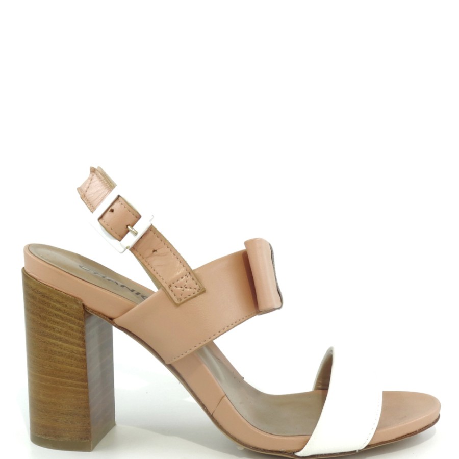 Sandals With Thick Heel | CHANIOTAKIS Sandals With Bow Pink