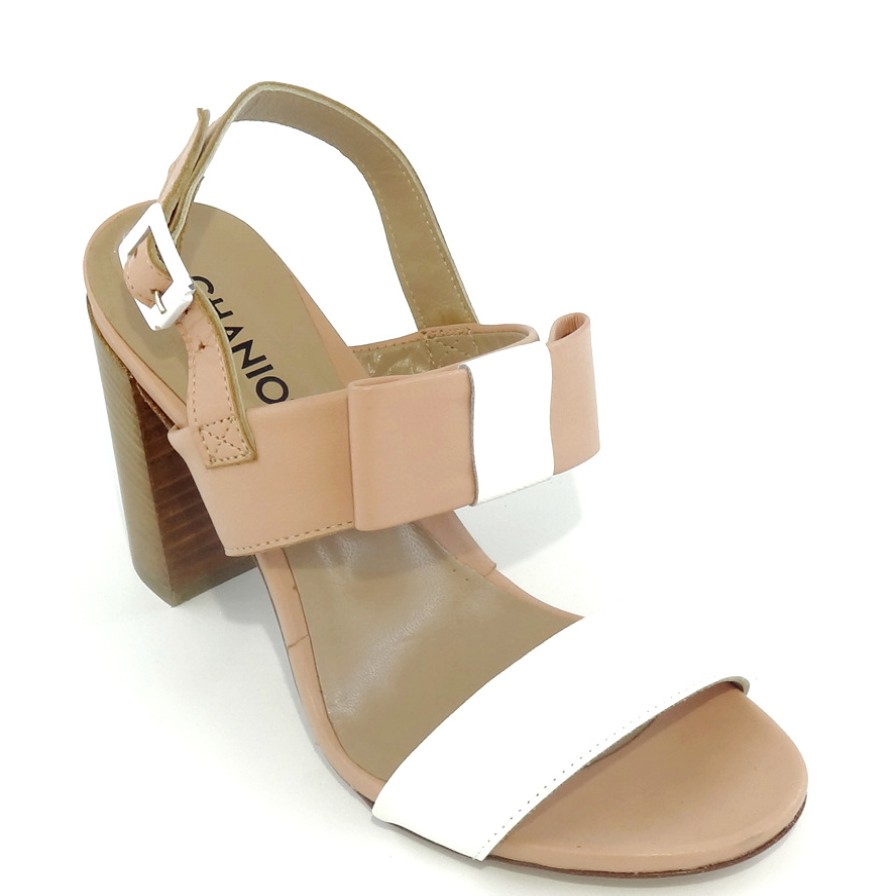 Sandals With Thick Heel | CHANIOTAKIS Sandals With Bow Pink