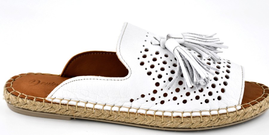 Slippers | DEVINA Women'S Slippers Perforated With Tassels