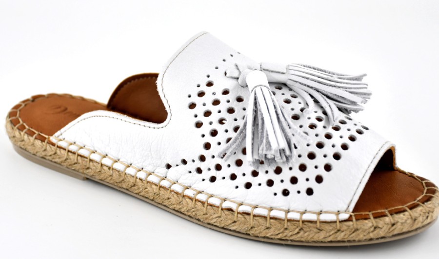 Slippers | DEVINA Women'S Slippers Perforated With Tassels