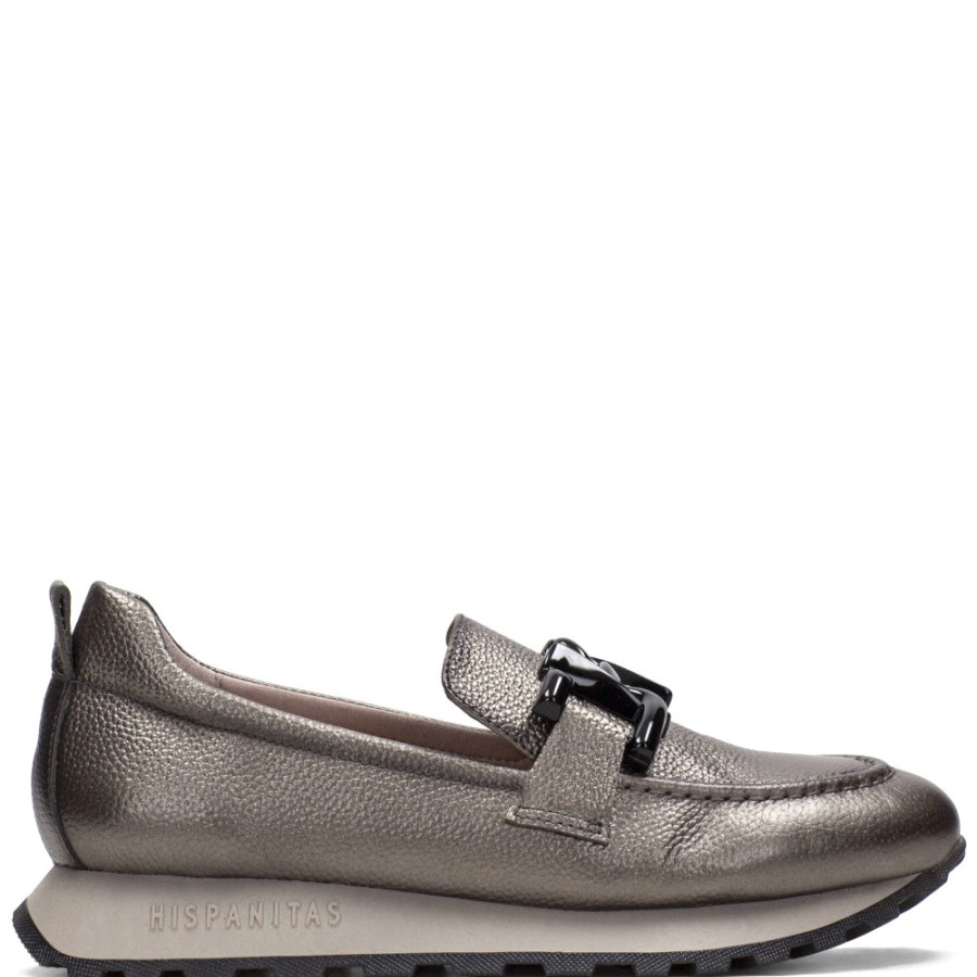 Loafers | HISPANITAS Women'S Loira Loafers In Charcoal Leather