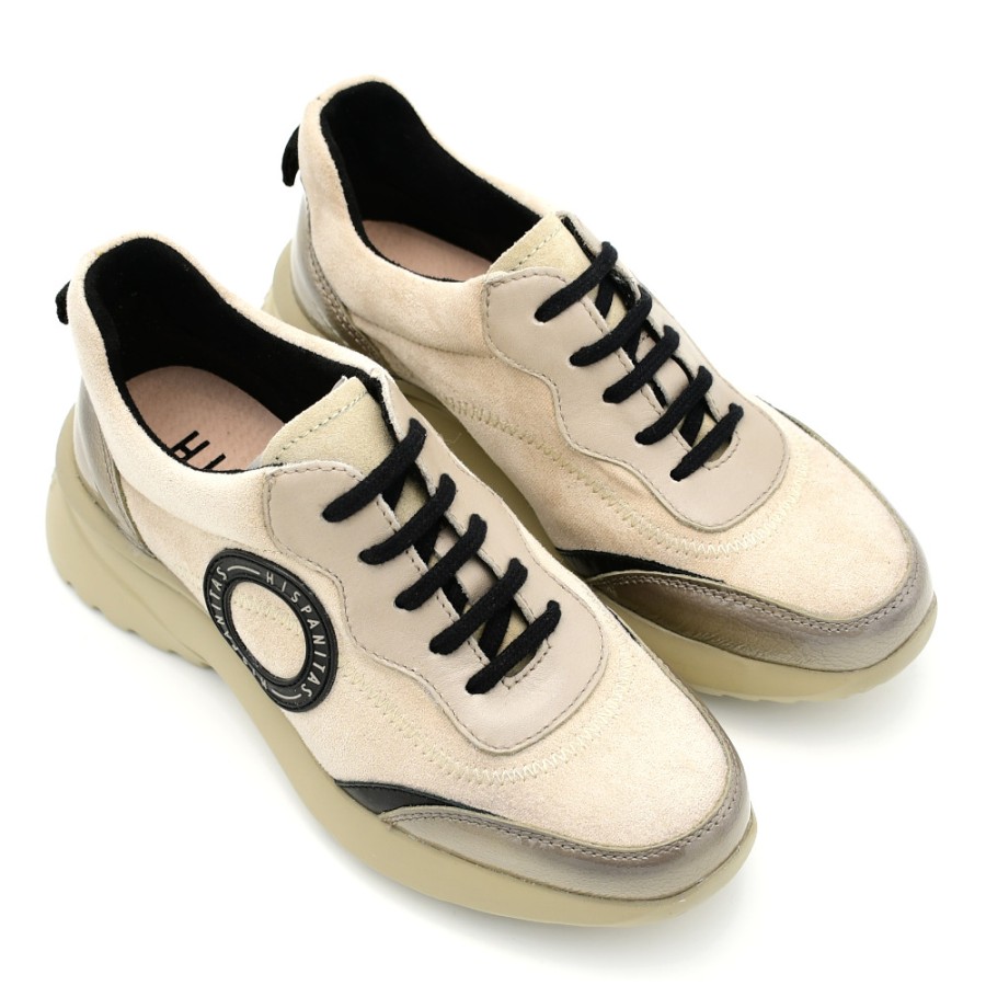 Sneakers & Casual | HISPANITAS Women'S Polynesia Sneakers In Taupe-Ivory Leather