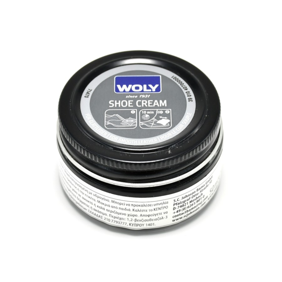 Care Products | WOLY Shoe Care Cream Black 50Ml