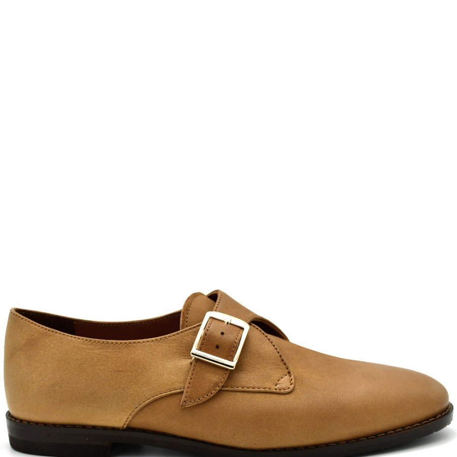 Oxfords & Derbies | CHANIOTAKIS Women'S Derby In Tan Nappa Leather