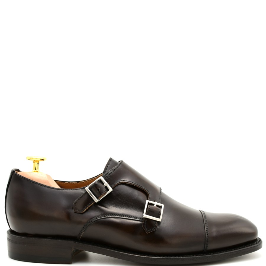 Groom'S Shoes | BERWICK 1707 Monks Men'S In Black Smooth Leather