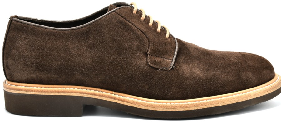 Derbies | PACO MILAN Men'S Derbies In Brown Suede Leather