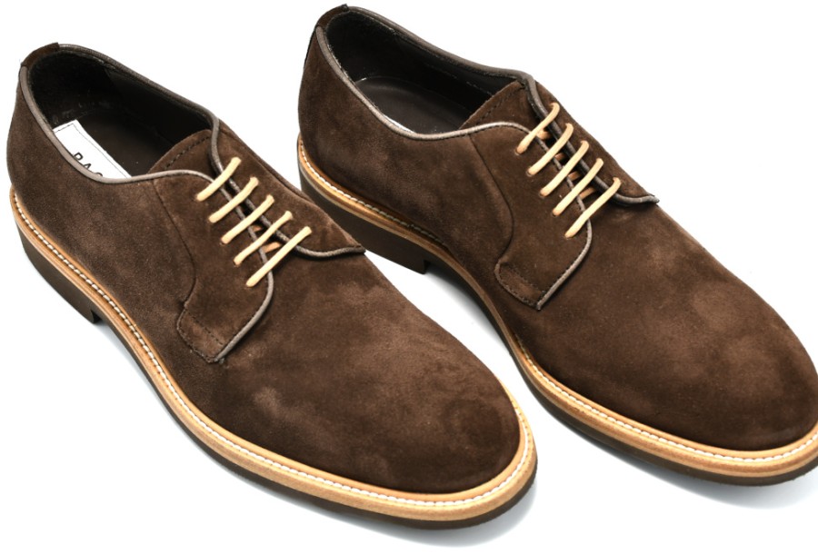 Derbies | PACO MILAN Men'S Derbies In Brown Suede Leather