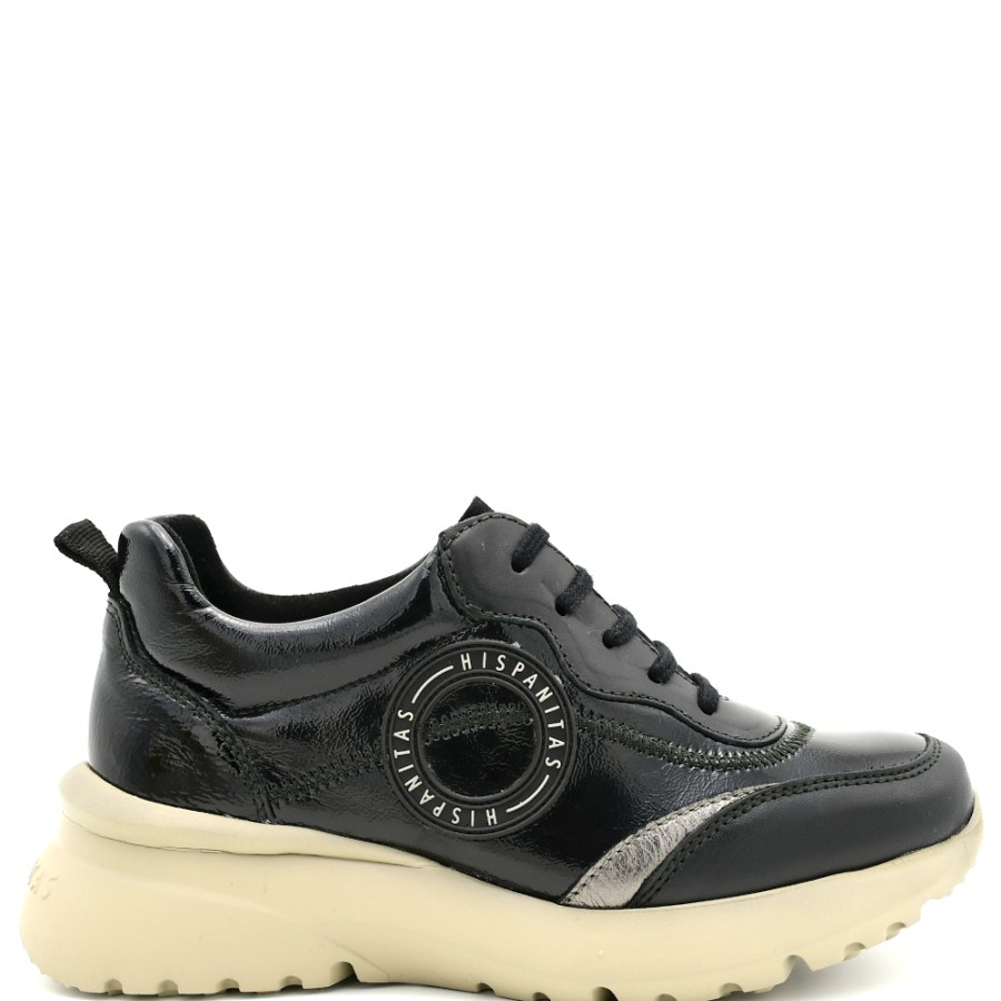 Sneakers & Casual | HISPANITAS Women'S Polynesia Sneakers In Black Leather