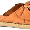 Slippers | DEVINA Women'S Slippers Tan Leather With Bow