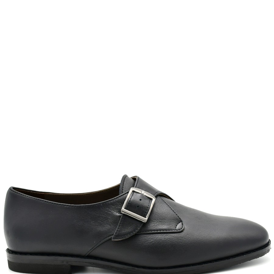 Oxfords & Derbies | CHANIOTAKIS Women'S Derby In Black Nappa Leather