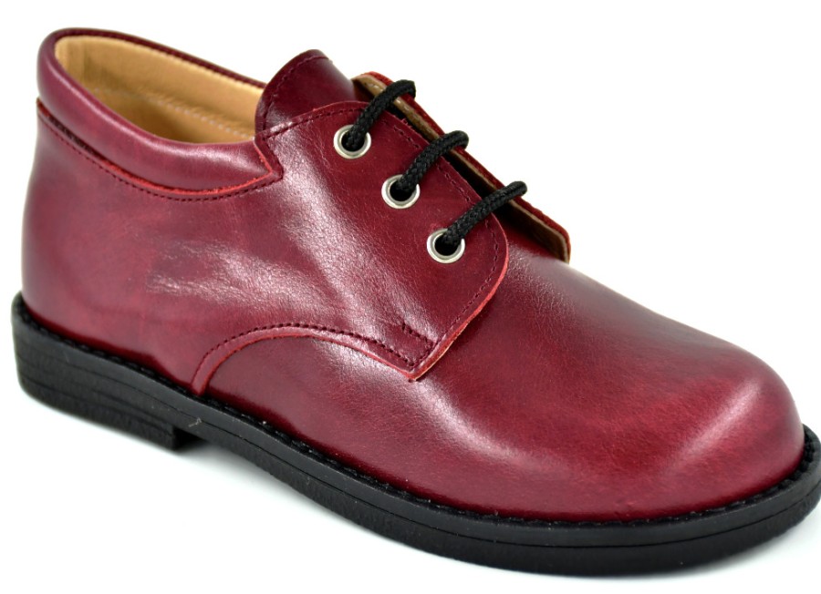 Oxfords | PLATIS Derbies & Brogues In Burgundy Leather