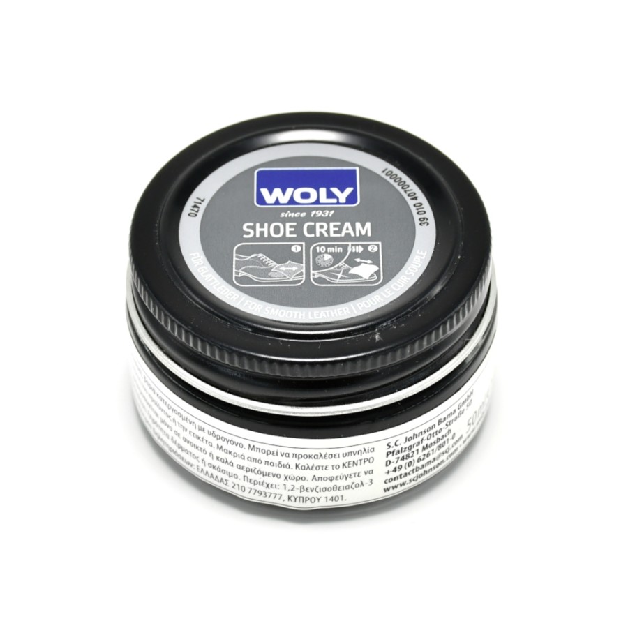 Care Products | WOLY Shoe Care Cream Black 50Ml