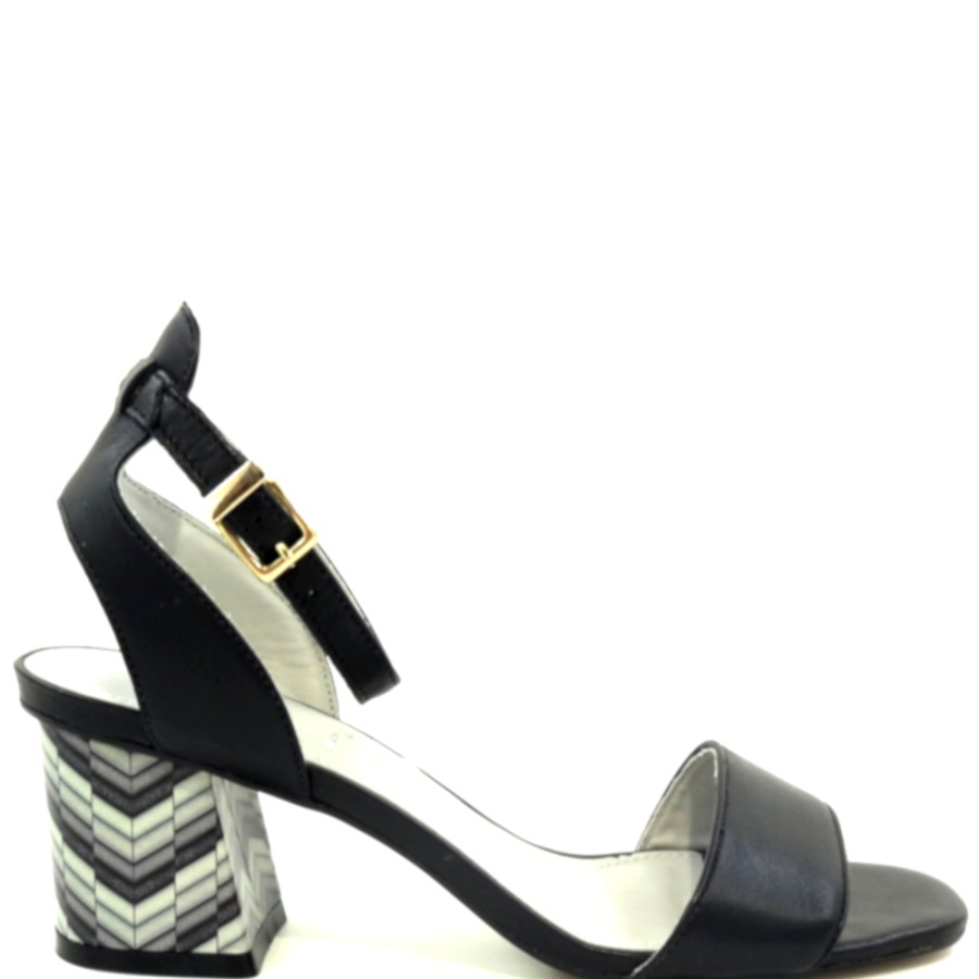 Sandals With Thick Heel | DEVINA Sandals With Special Black Heel