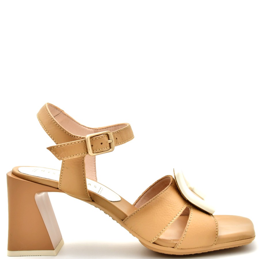 Sandals With Thick Heel | HISPANITAS Women'S Sandals With A Thick Mallorca Heel In Leather