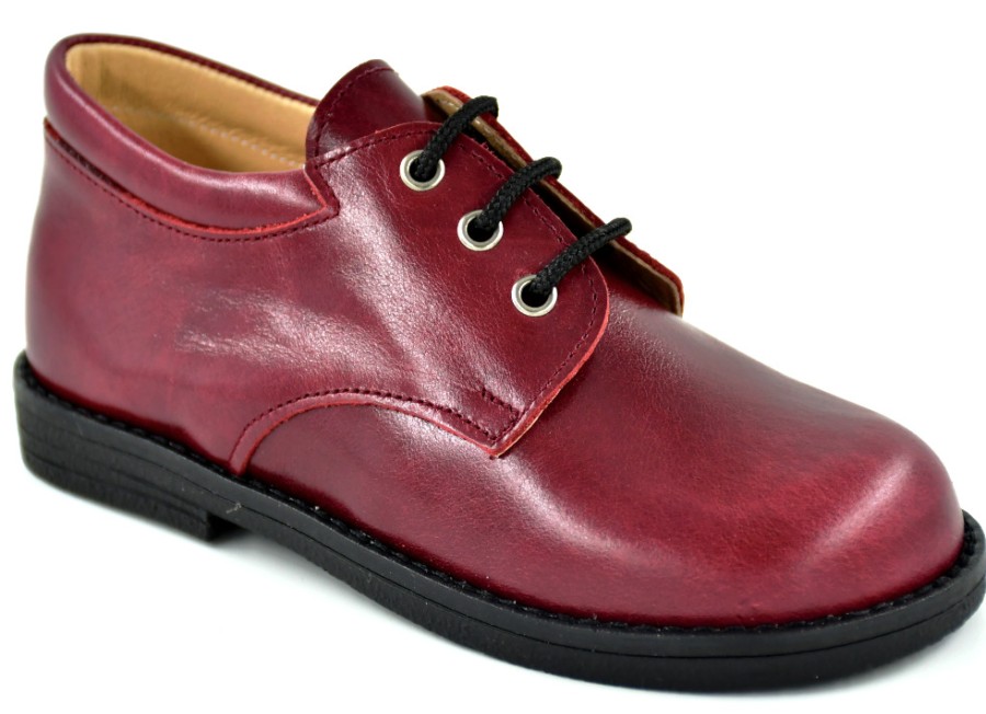 Oxford | PLATIS Derbies & Brogues In Burgundy Leather